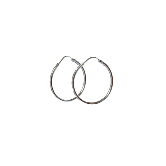 ARRACADA PLATA .925 CON FACETADA 28MM