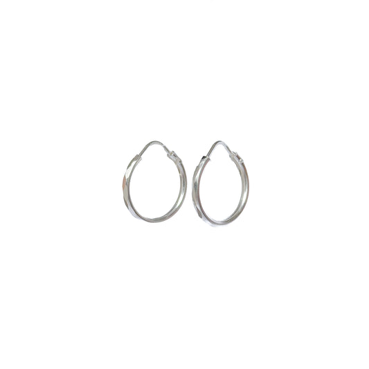 ARRACADA PLATA .925 CON FACETADA 18MM