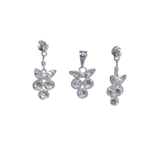 JUEGO PLATA .925 UVAS BLANCA