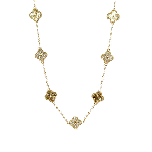 CADENA ORO LAMINADO TREBOL ALTERNADO