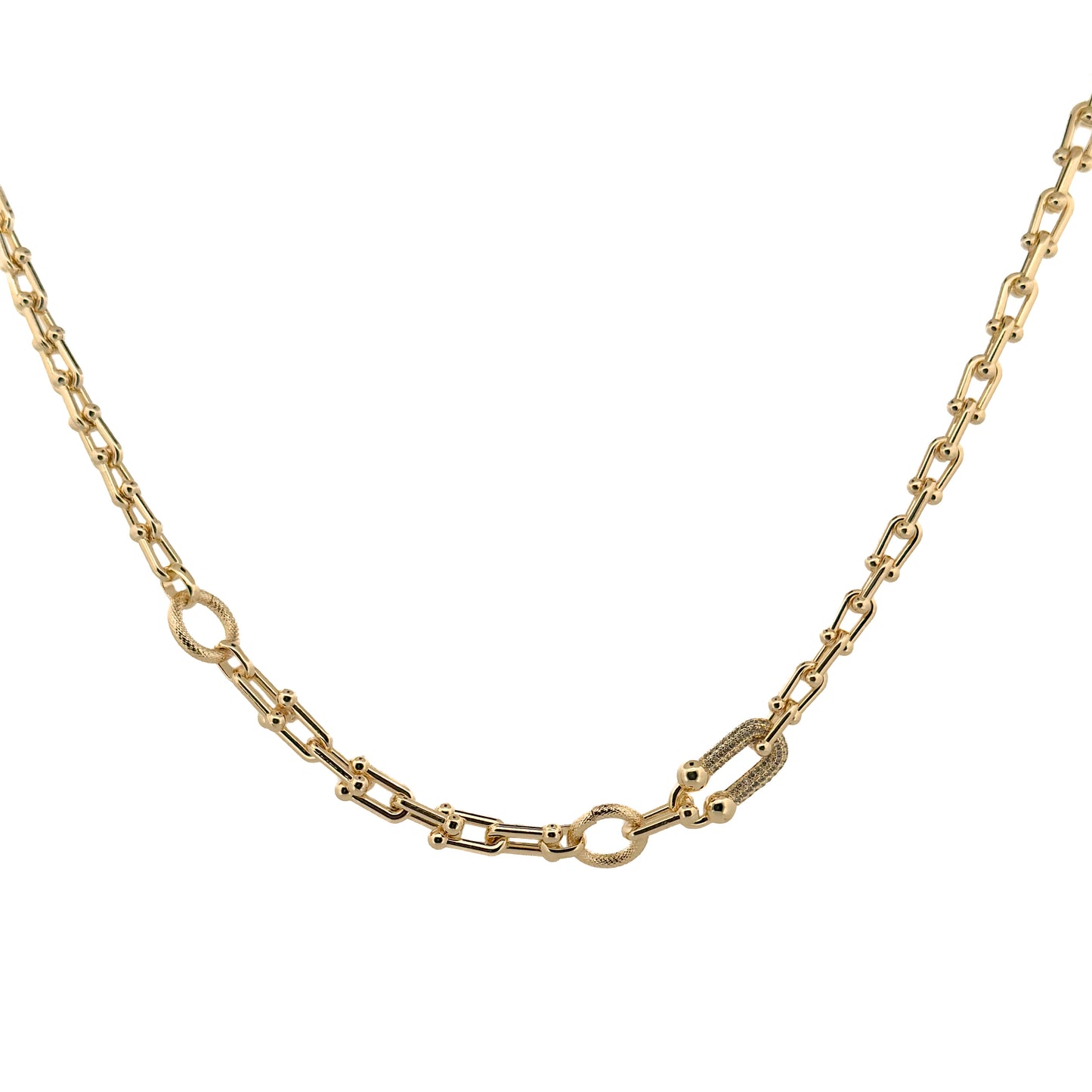 GARGANTILLA ORO LAMINADO ESLABONES TIPO HERRADURA