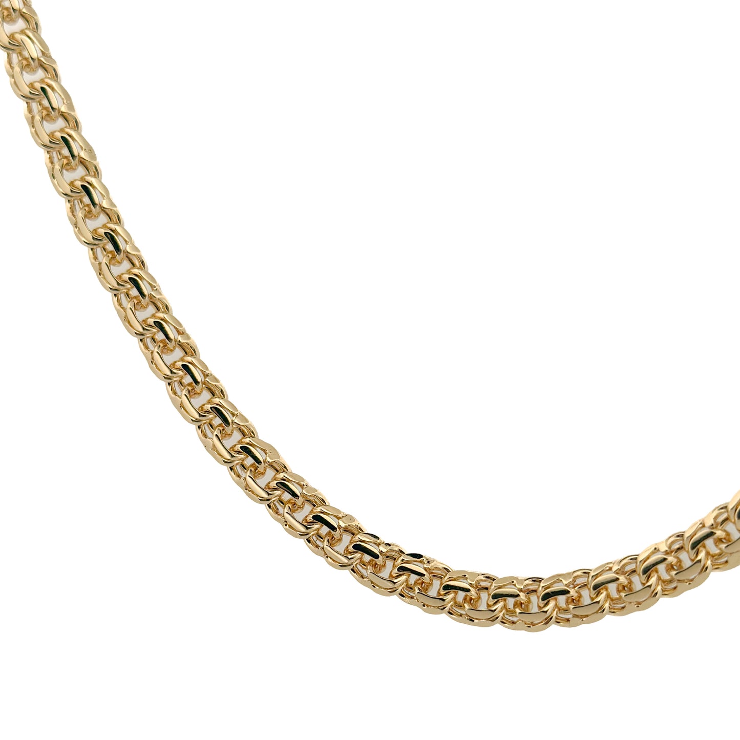 CADENA ORO LAMINADO TEJIDO CHINO 7 MM X 60 CM