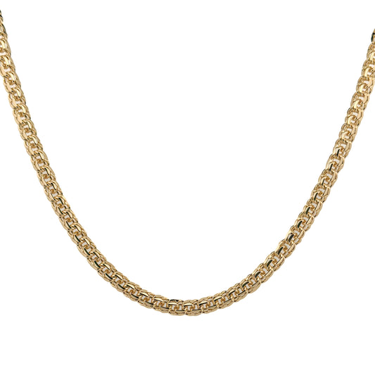 CADENA ORO LAMINADO TEJIDO CHINO 7 MM X 60 CM