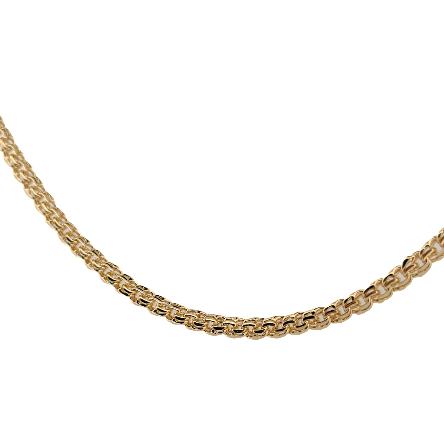 CADENA ORO LAMINADO TEJIDO CHINO 4 MM X 45 CM