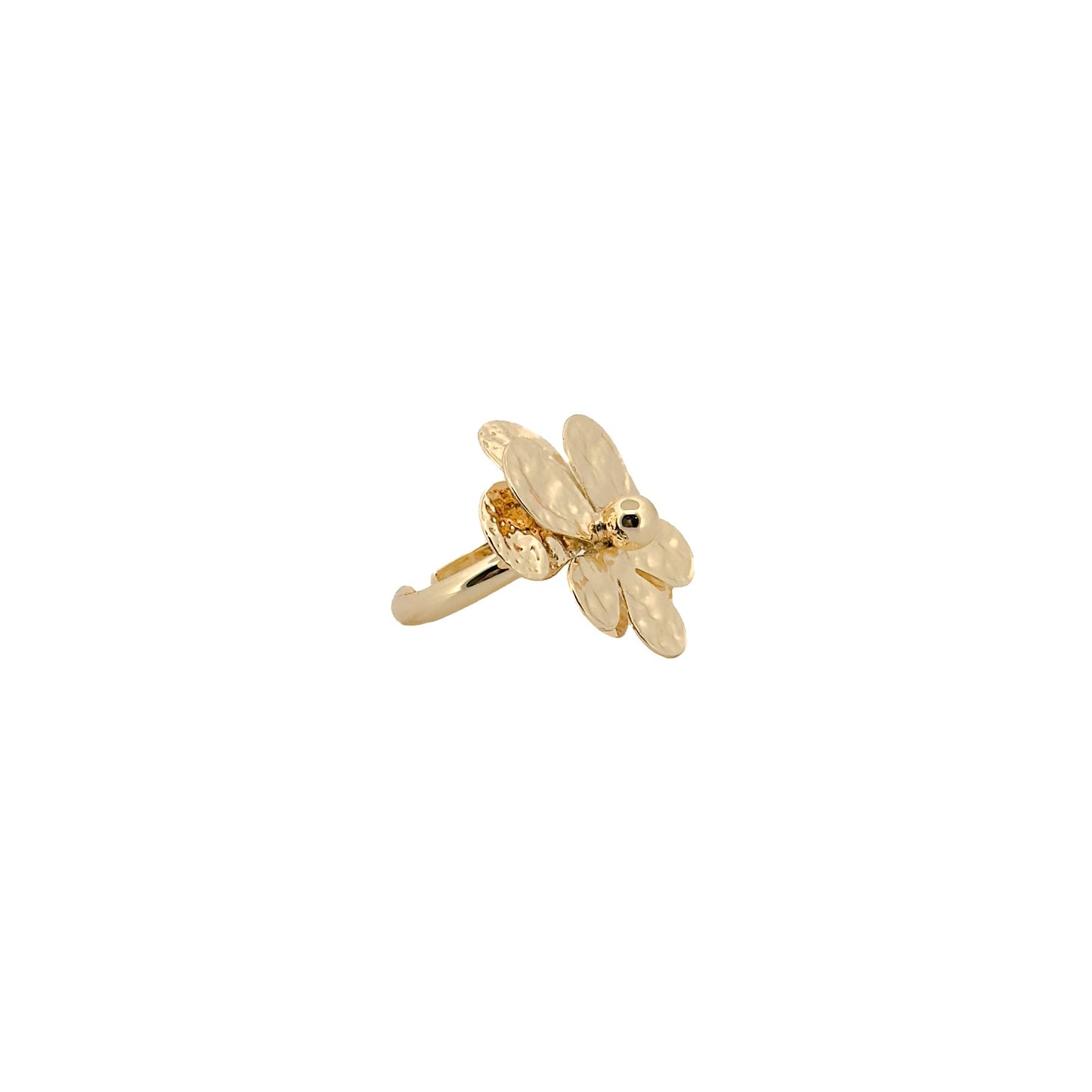 ANILLO ORO LAMINADO FLOR GRANDE AJUSTABLE