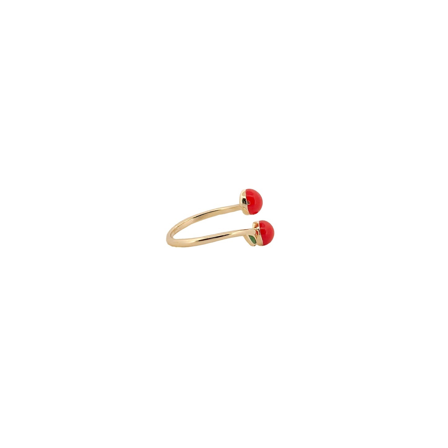 ANILLO ORO LAMINADO CEREZAS AJUSTABLE