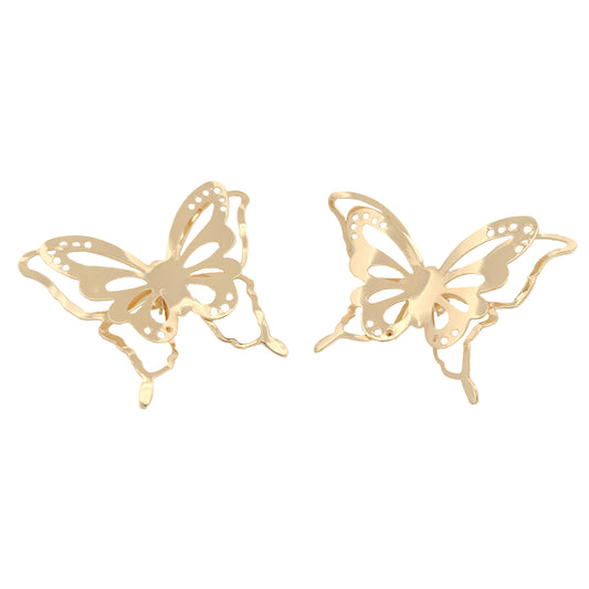 ARETE ORO LAMINADO MARIPOSAS GRANDES