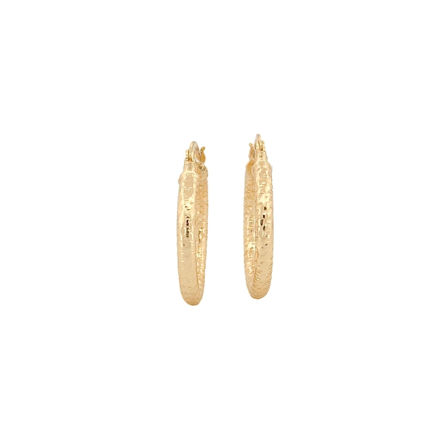 ARRACADA ORO LAMINADO INFLADA DIAMANTADA CON CIRCULOS